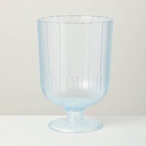 4!!!! HEARTH & HAND NWT textured titan acrylic wine goblets -blue -16oz